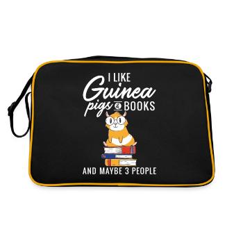 Cadeau mignon cochon d’Inde - Sac Retro - noir/or - Dos