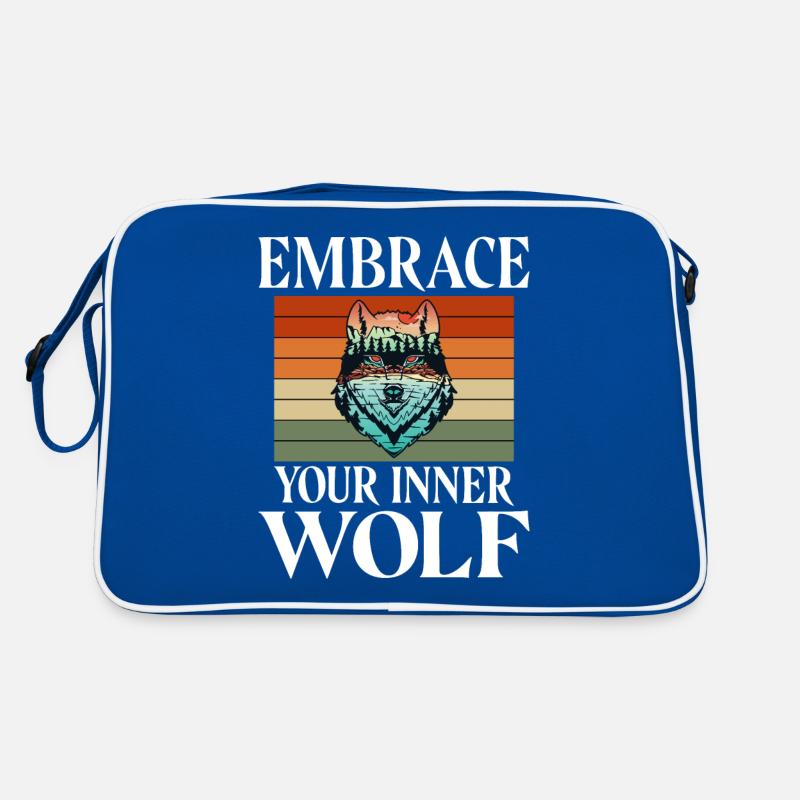 Wolf Geschenke Wolf Lover Retro Tasche