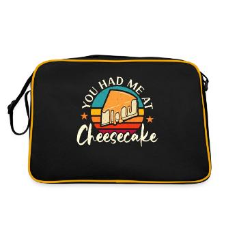 Cheesecake You Had Me At Retro Baking Desserts - Retro Tasche - Schwarz/Gold - Hinten
