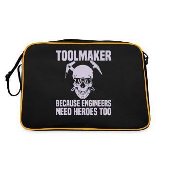 Cnc Milling Machine Cutting Mechanic - Retro Bag - black/gold - Back