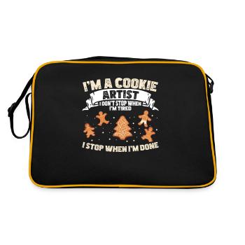 Décoration amusante de cookies humoristiques pour - Sac Retro - noir/or - Dos