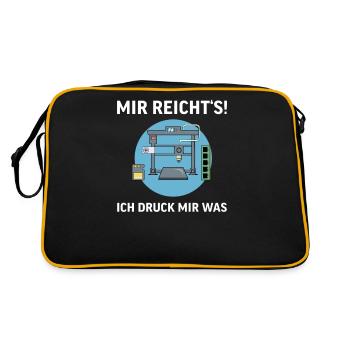 3D Druck Printing CAD PLA Filament 3d drucken - Retro Tasche - Schwarz/Gold - Hinten