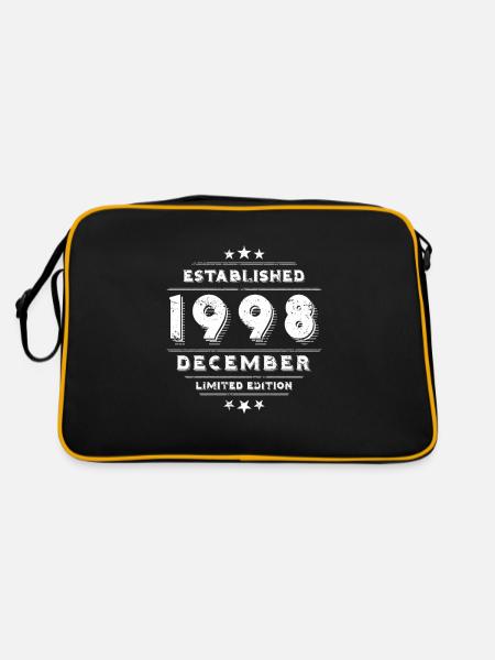 Birthday in December 1998 - December - Retro Bag - black/gold - Back