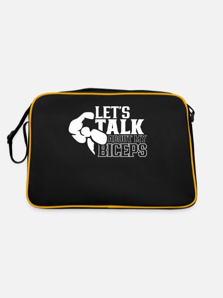 Let's talk about my biceps workout muscle curls - Retro Bag - black/gold - Back