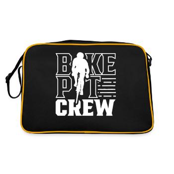 Bicycle pit crew Bicycle mechanic cycling race - Retro Bag - black/gold - Back