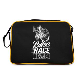 Cycling Team Race Bicycle Cyclist - Retro Bag - black/gold - Back