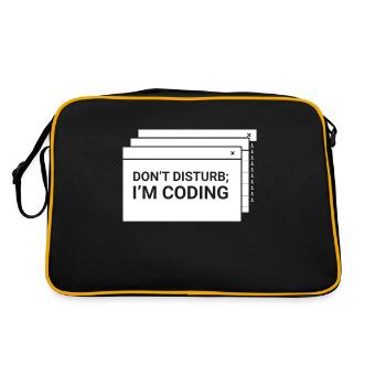 Don't interfere with me programming coder coding - Retro Bag - black/gold - Back