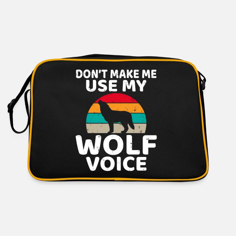 Wolf Geschenke Wolf Liebhaber Retro Tasche