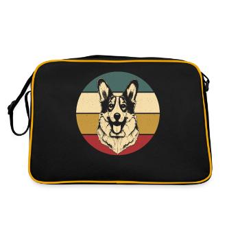 Welsh Corgi - Retro Bag - black/gold - Back