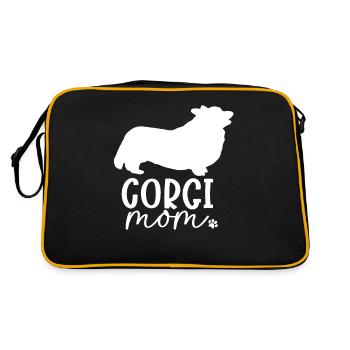 Welsh Corgi - Retro Bag - black/gold - Back