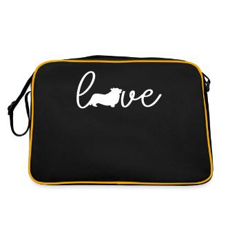 Welsh Corgi - Retro Bag - black/gold - Back