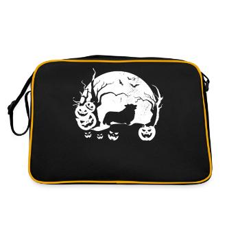 Welsh Corgi - Retro Bag - black/gold - Back