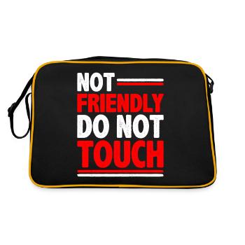 Not Friendly, Do Not Touch 22 - Retro Tasche - Schwarz/Gold - Hinten