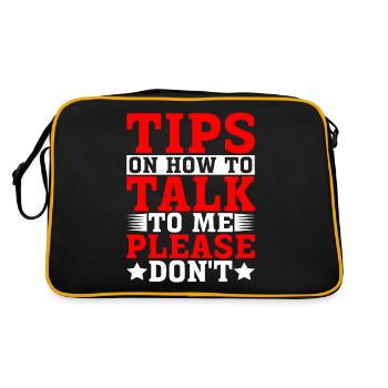 Tips On How To Talk To Me, Please Don't 5 - Retro Tasche - Schwarz/Gold - Hinten