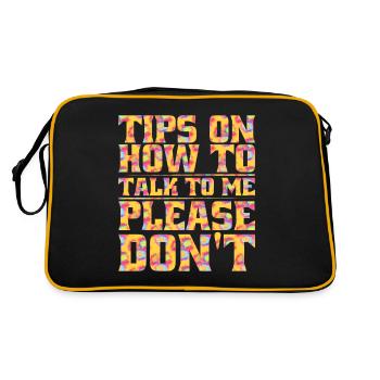 Tips On How To Talk To Me, Please Don't 6 - Retro Tasche - Schwarz/Gold - Hinten