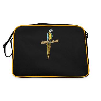 Ara Perroquet I Amérique du Sud Oiseau exotique pour - Sac Retro - noir/or - Dos