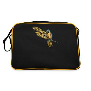 Ara Perroquet I Amérique du Sud Oiseau exotique pour - Sac Retro - noir/or - Dos