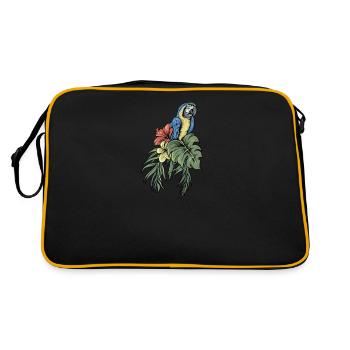 Ara Perroquet I Amérique du Sud Oiseau exotique pour - Sac Retro - noir/or - Dos