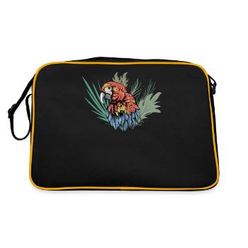 Ara Perroquet I Amérique du Sud Oiseau exotique pour - Sac Retro - noir/or - Dos