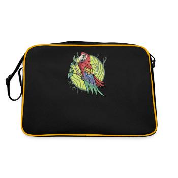 Ara Perroquet I Amérique du Sud Oiseau exotique pour - Sac Retro - noir/or - Dos
