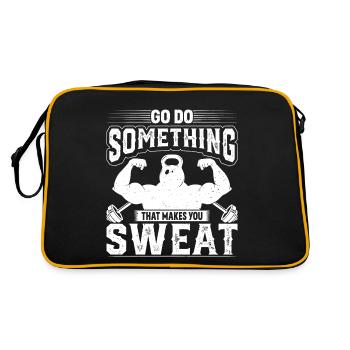 Go and do something that will make you sweat. - Retro Bag - black/gold - Back