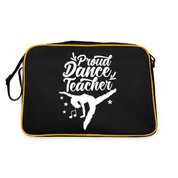Proud Dance Teacher Dance School Dance Teacher Dancing - Retro Bag - black/gold - Back