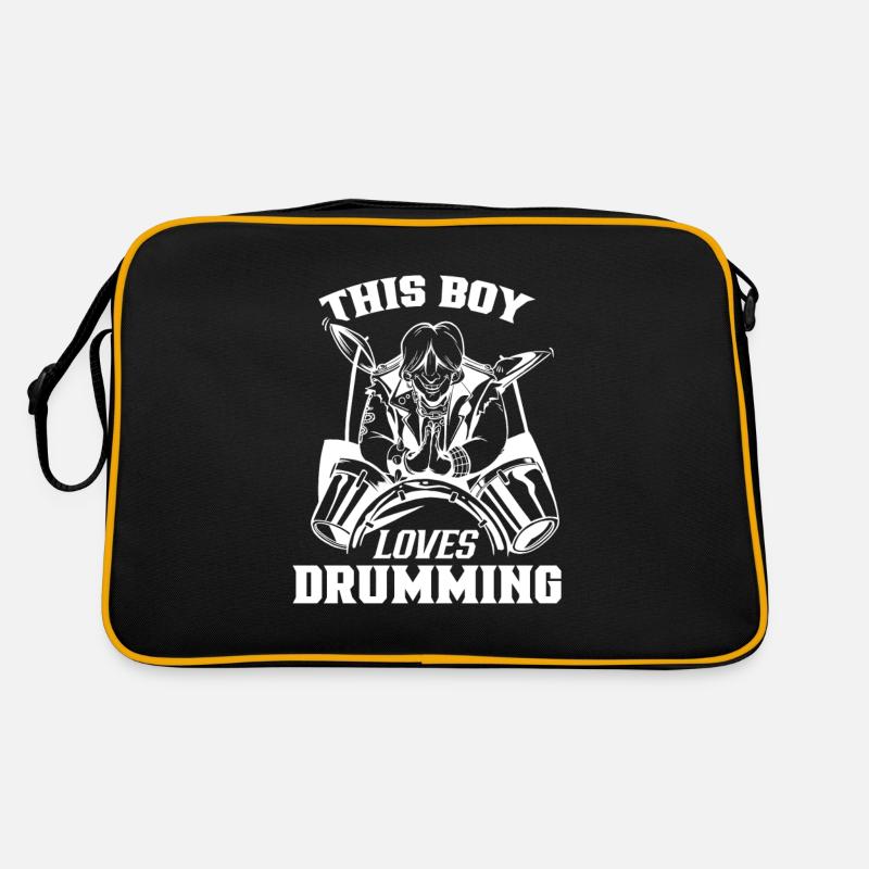 This Boy Loves Drumming Drum Drums Retro Bag