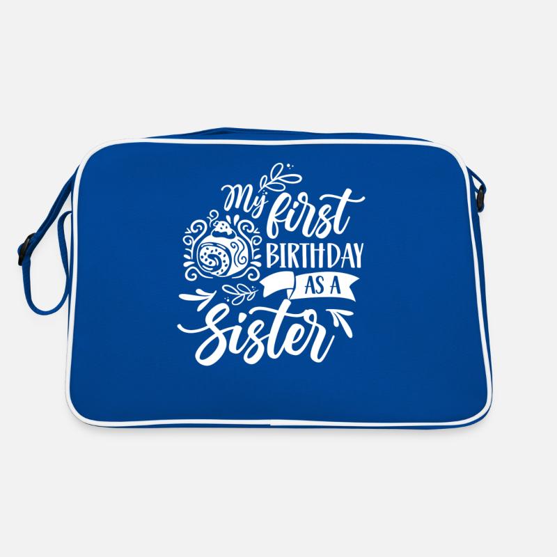 Erster Geburtstag Als Schwester Papa Vater Papi Retro Tasche