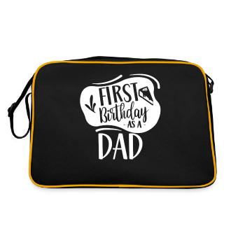 Premier anniversaire en tant que papa papa papa fête - Sac Retro - noir/or - Dos