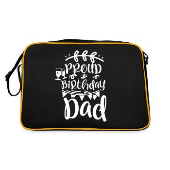 Fier anniversaire papa papa anniversaire papa anniversaire papa - Sac Retro - noir/or - Dos