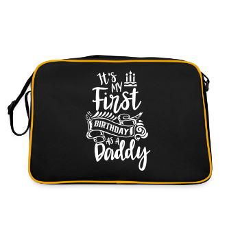 Mon premier anniversaire en tant que papa papa fête papa - Sac Retro - noir/or - Dos
