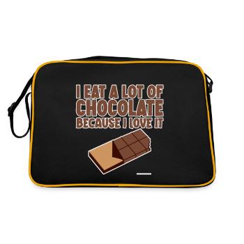 Je mange beaucoup de chocolat parce que je l’aime 2 - Sac Retro - noir/or - Dos