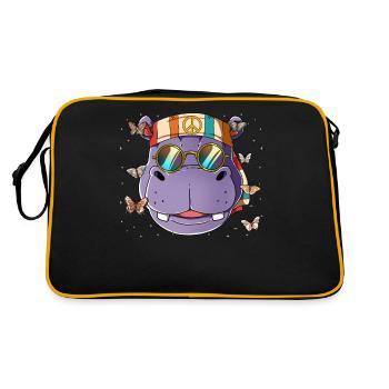 60s 70s Costume Groovy Hippie - Sac Retro - noir/or - Dos