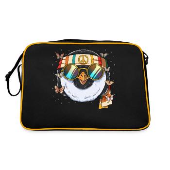 60s 70s Costume Groovy Hippie - Sac Retro - noir/or - Dos