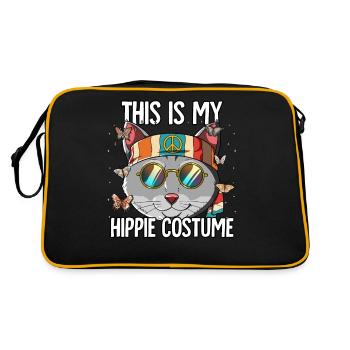 60s 70s Costume This Is My Hippie Costume - Retro Bag - black/gold - Back