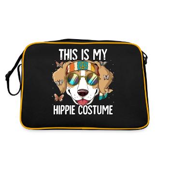 60s 70s Costume This Is My Hippie Costume - Retro Bag - black/gold - Back