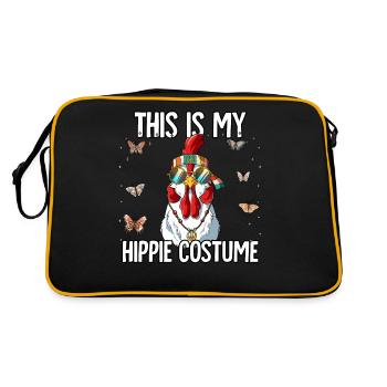 60s 70s Costume This Is My Hippie Costume - Retro Bag - black/gold - Back