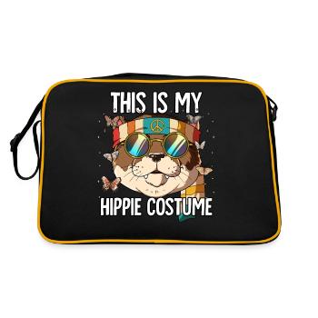 60s 70s Costume This Is My Hippie Costume - Retro Bag - black/gold - Back