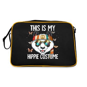 60s 70s Costume This Is My Hippie Costume - Retro Bag - black/gold - Back