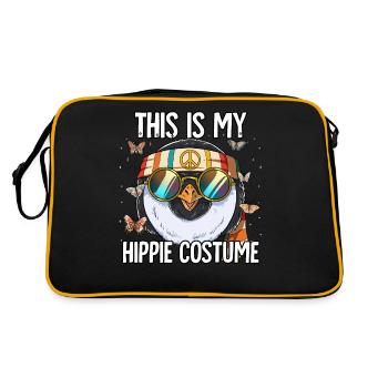 60s 70s Costume This Is My Hippie Costume - Retro Bag - black/gold - Back