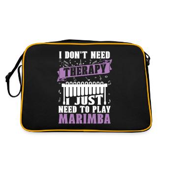 Marimba Je n’ai pas besoin de Mallets de thérapie Instrument - Sac Retro - noir/or - Dos