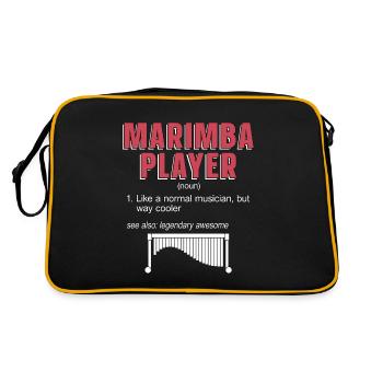 Marimba Player Like A Normal Mallets Percussion - Retro Bag - black/gold - Back