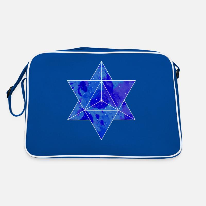 Merkaba - Night Image - Stars - Sacred Geometry Retro Bag