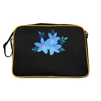 Fleurs Tropicales - Fleurs - Flore - Afrique - Sac Retro - noir/or - Dos