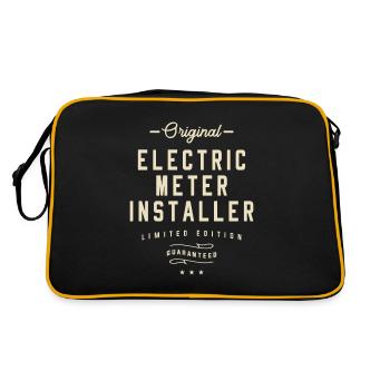 Electric Meter Installer Job Title Occupation - Retro Bag - black/gold - Back