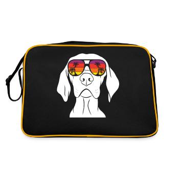 Weimaraner - Sac Retro - noir/or - Dos