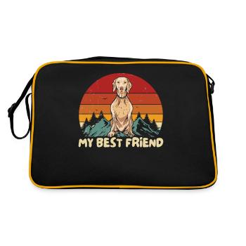 Weimaraner - Sac Retro - noir/or - Dos
