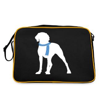 Weimaraner - Sac Retro - noir/or - Dos
