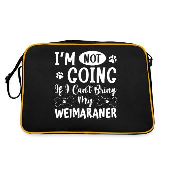 Weimaraner - Sac Retro - noir/or - Dos