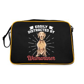 Weimaraner - Sac Retro - noir/or - Dos